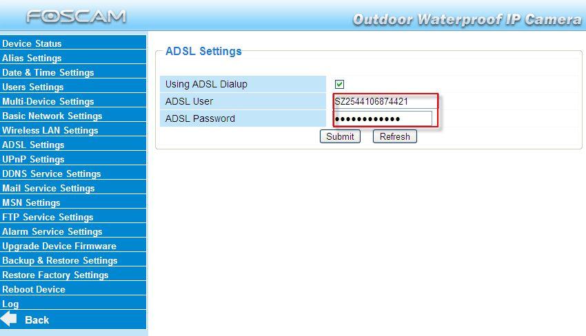 Enter the ADSL user and password Figure 3.20 3.9 UPnP Settings Figure 3.