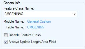 Feature Class Infrmatin Tab General Frm Infrmatin Feature Class Name: This is the name f the feature class. This is NOT the alias name.