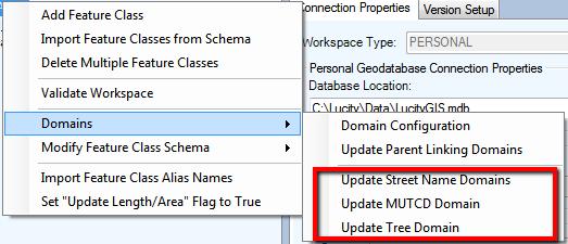Update Street Name, MUTCD, and Tree Dmains Fields in the gedatabase that are linked t Lucity fields string the fllwing infrmatin shuld have a special dmain assigned: Address infrmatin such as street