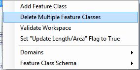 Instead f deleting these feature classes ne by ne, yu can use the Delete Multiple Feature Classes tl t perfrm a mass delete. 1.
