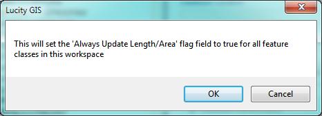 Set Update Length/Area Flag t True By default, when yu add a new feature class the Update Length/Area flag is set t false.
