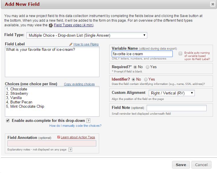 Multiple Choice Radio Buttons (Single Answer) This field will display your answer choices as radio buttons Checkboxes (Multiple Answers) This field