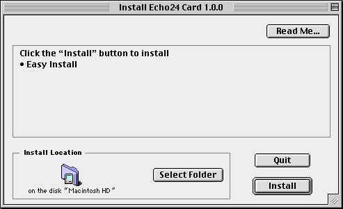 Install the software. Now you will be able to choose where the Echo24 Console software is installed. The default setting will create a folder called Echo on your main hard drive.