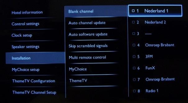 [Blank channel] The Blank channel function disables the display of video on