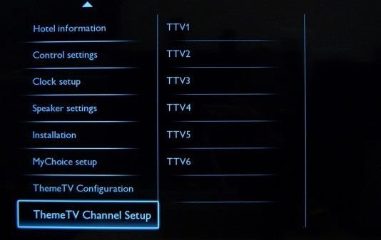manual To select the TV channels for every ThemeTV category.