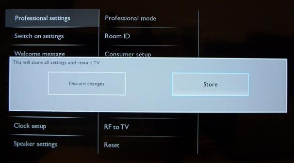 selected ThemeTV ring. Select or deselect can be done by pressing Store changes.