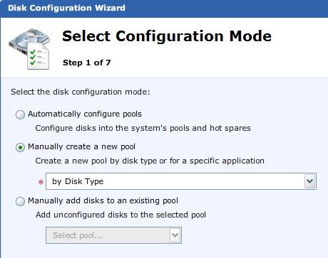 Chapter 4: Solution Implementation 4. Select the storage pool configuration mode by selecting Manually create a new pool as shown in Figure 7 and then click Next. Figure 7. Creating a new pool 5.