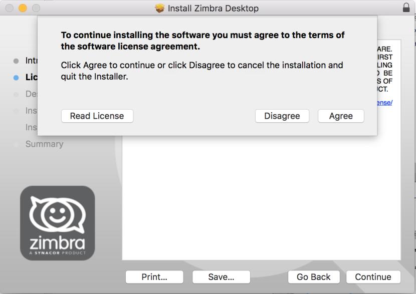 5. Accept the end-user software license agreement. Click Agree to continue. 6.