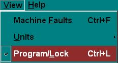 Clear Machine Fault messages View Configuration settings Operate Gage jog buttons The Operator-level user can also edit the current program settings, but only if Program/Lock is off (see description
