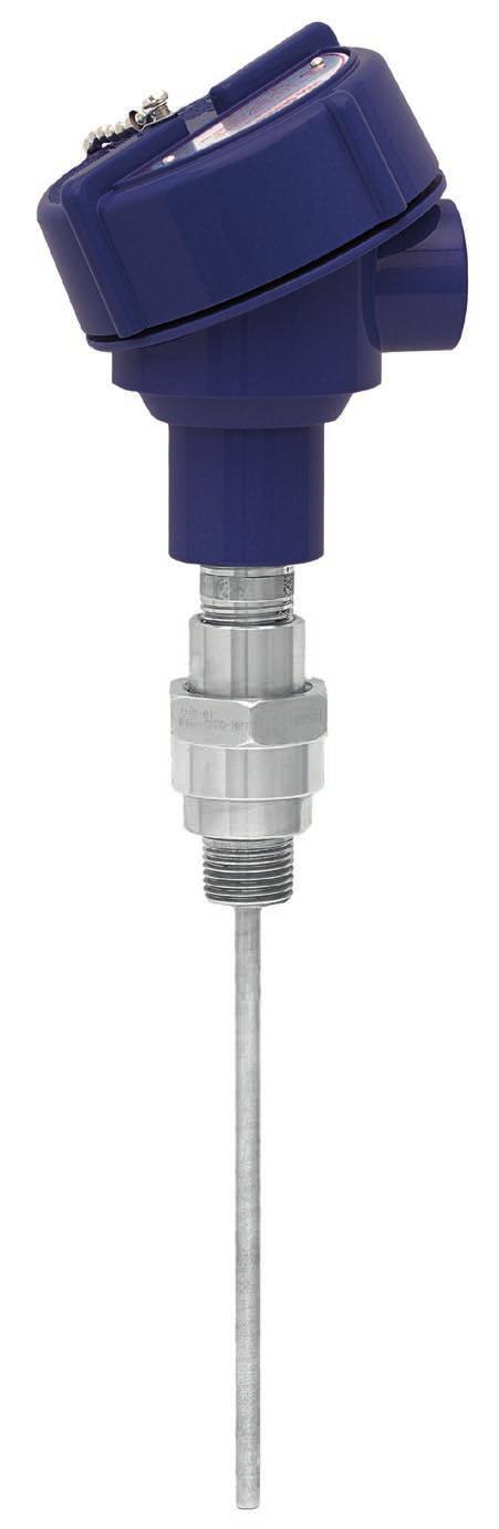 112 F) For mounting in all standard thermowell designs Spring-loaded measuring insert (replaceable) Pt100 or Pt1000 sensors Explosion-protected