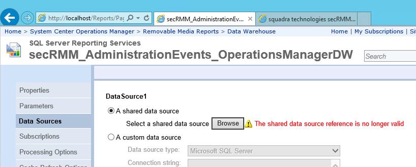 In the Manage -> Data Sources page,