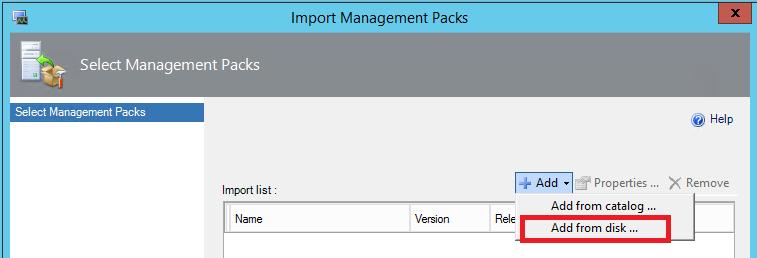 From the pop-up menu, select Import Management