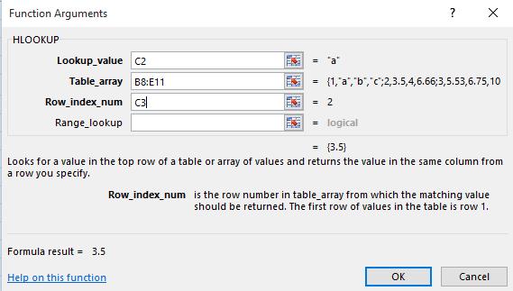Click on the Row_index_num section of the dialog box, and then click on cell C3.