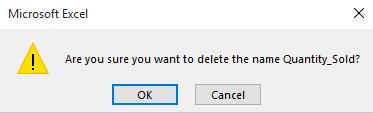 A warning dialog box will be  Click on the OK button.