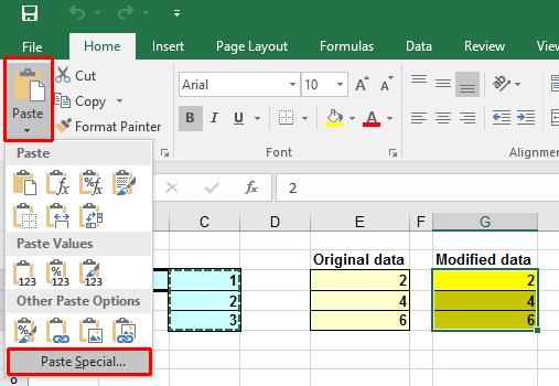 Excel 2016 Intermediate Page 176 Press Ctrl+C to copy the selected range to the Clipboard. Select the range G3:G5.