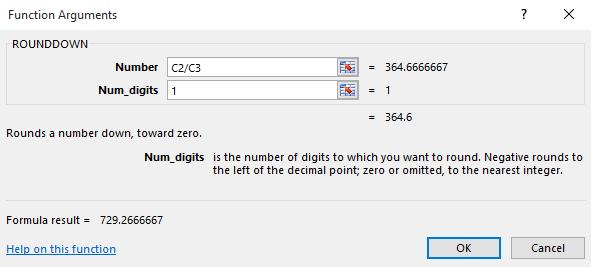 In the Num_digits section of the dialog box, enter 1.