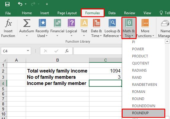 Excel 2016 Intermediate Page 46 Click on the Formulas tab and within the Function Library group click on