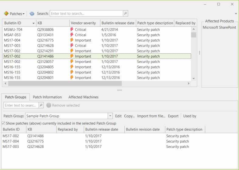 Exploring the Many Other Powerful Features Patch Scan Templates Create a new patch scan
