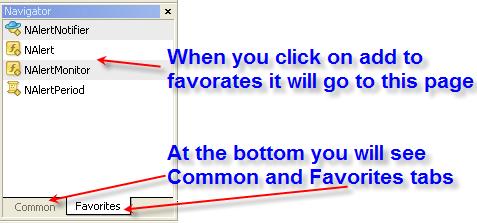 Now right click on the NalertNotifier where you will see a drop down box open. Click on Add to favorites as seen below.