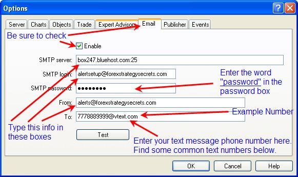 If you want an email instead of a text you can put your email in the To: box in place of the phone. The phone number should be the phone you want the text sent to.