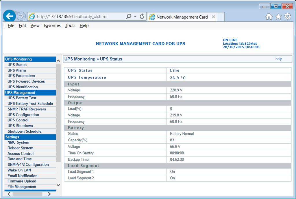 Diagram 3.2.1 3.2.2 UPS Alarm menu UPS Alarm menu can be accessed by UPS Monitoring UPS Alarm.