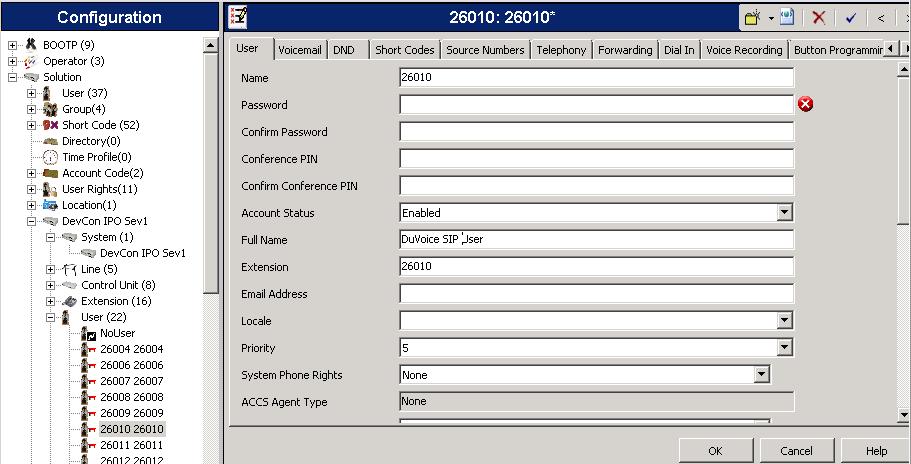 5.5. Administer SIP Users for DuVoice From the configuration tree in the left pane, right-click on