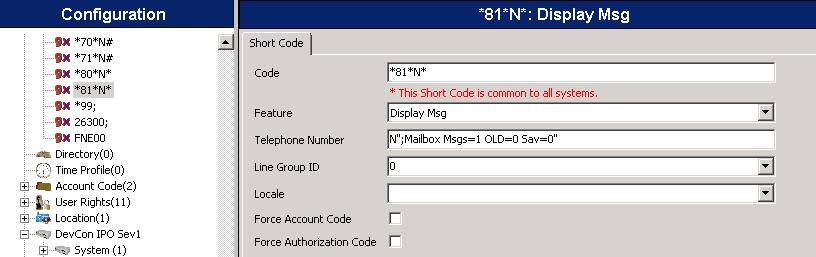 5.7. Administer Short Codes From the configuration tree in the left pane, navigate to Solutions Short Codes. Right-click Short Codes and select New from the pop-up menu.