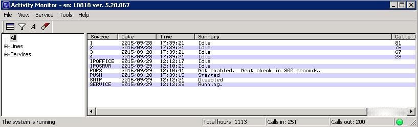 6.5. Startup Server From the DuVoice server, select Start All Programs DuVoice Activity Monitor.