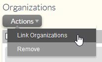 Link the user to your organization using the Actions button near the bottom of the