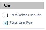 If you check the box for Portal User Role, then the user will not be