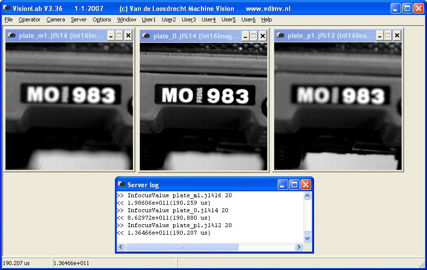 Demonstration In focus value Apply operator InFocusValue on the images with lowestfreqnr = 20: (show results in server log) Plate_m1.