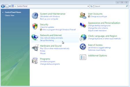 Manual IP Configuration (Windows Vista) User Manual