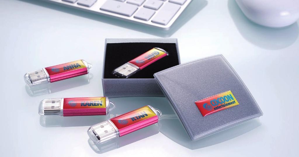 INDIVIDUAL PERSONALISATION Are you in need of a personal gift? We can produce series of USB sticks with individual prints or engravings.