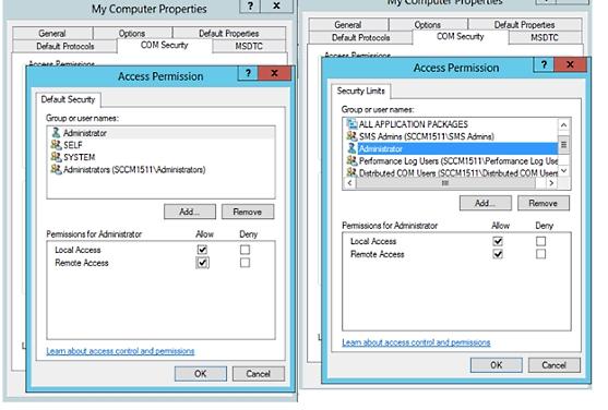 Permissions to Use DCOM on the Domain Controller "DllSurrogate"=" " Make sure that you include two spaces in the value of the key DllSurrogate.