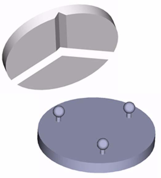 Precision Machine Design Alignment Principles 23 Figure 3.1 Three-groove kinematic coupling disassembled Figure 3.