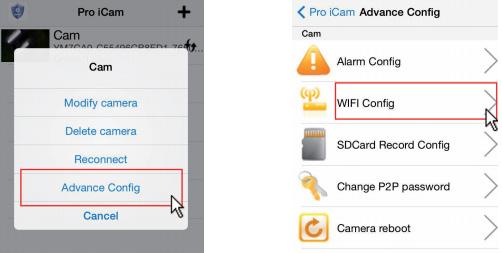 Configuring A P2P Network Connection By connecting your camera to your WiFi network, you re able to view video remotely through the Pro icam app.