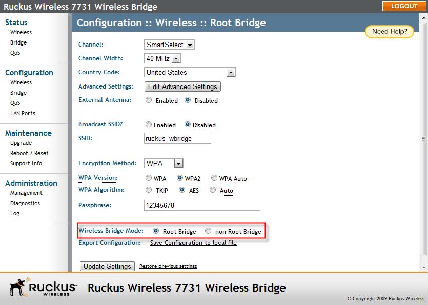 Role Reversal Configuring the Wireless Bridge Role Reversal If for some reason you decide that a different location for the Root Bridge is desirable for an installed device, you can manually change