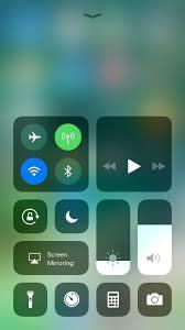 Apple ios 11 Operating System New Control Center screen