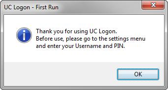 UC LOGON CONFIGURATION The configuration of UC Logon is fast and easy.