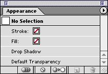 Then select the appearance name or thumbnail. The Clear Appearance option removes all appearance attributes applied to an object, including any stroke or fill. 2 Choose Effect > Stylize > Drop Shadow.