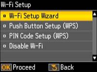 Selecting Wireless Network Settings From the Control Panel You can select or change wireless network settings using your product control panel.