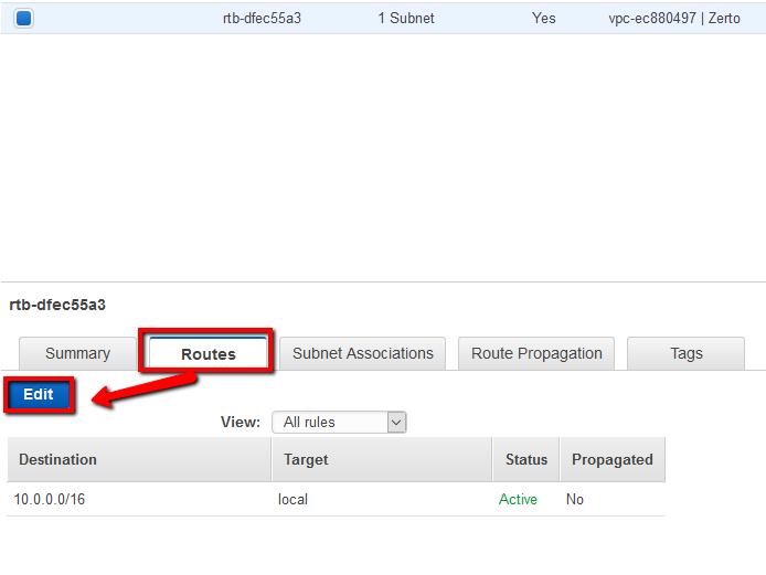 3. Click on the Routes tab, then click on the