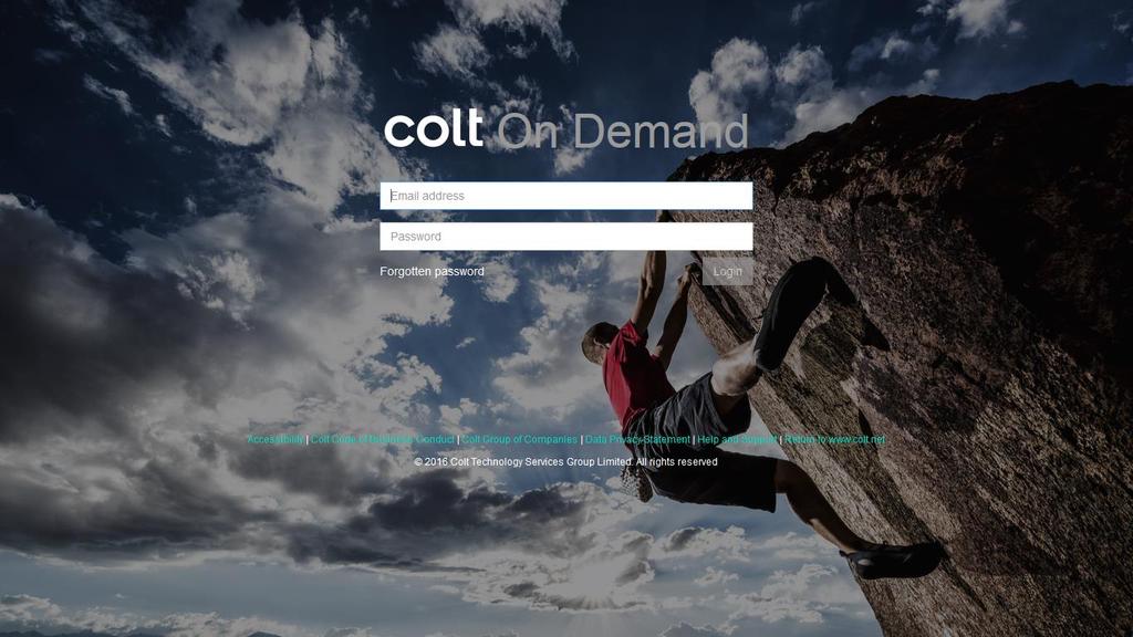 Colt On Demand Portal - Login 09 May