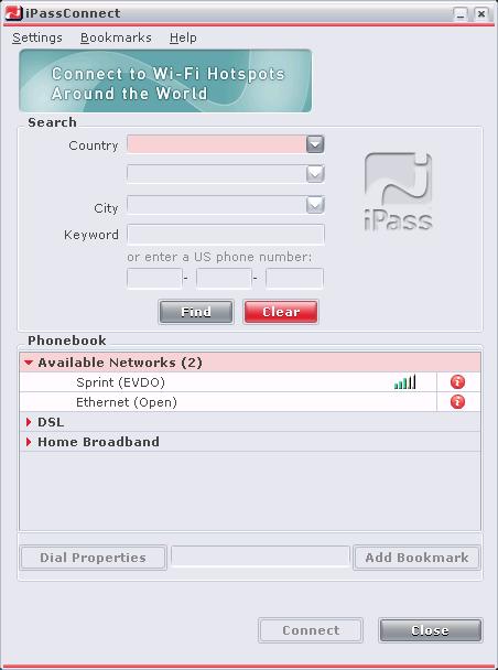 CONNECTING TO MOBILE BROADBAND NETWORKS ipassconnect automatically detects the Mobile Broadband network available to you, and displays it under Available Networks (as shown). 1.