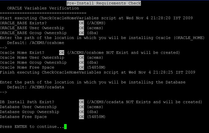 EMS Server IOM Manual 5. Installing the EMS Server on the Solaris Platform 14. Press <Enter> to continue. 15.