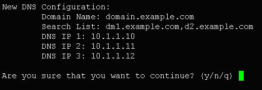 This option enables you to configure the client side (Resolver). If there is no existing DNS configuration, the Configure DNS option is displayed.