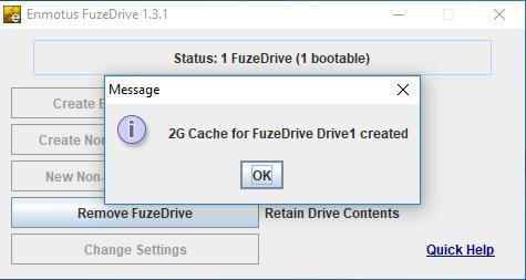Change FuzeDrive Declared Disk Type A FuzeDrive may be optionally declared to the operating system as either a virtual SSD or a virtual HDD.
