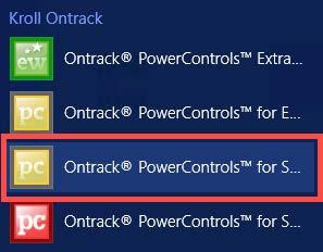 Applying The Ontrack PowerControls License Once it s first launched it will be running in eval mode. We ll need to apply the license to unlock all the features.