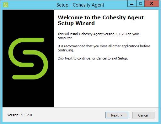 Install the Cohesity Agent - Physical Servers Login into the Cohesity