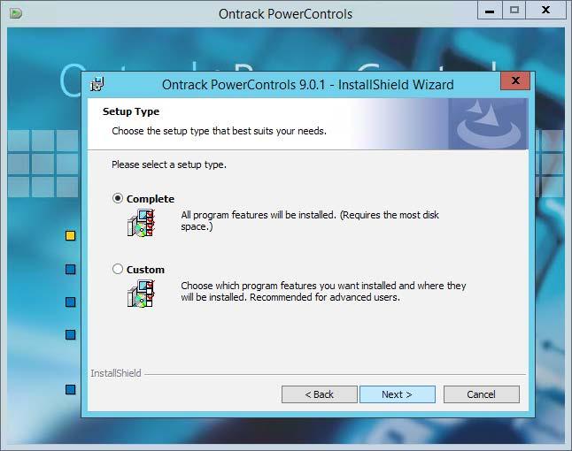 You may choose to install all of the Ontrack PowerControls (SharePoint, Exchange, MS SQL,